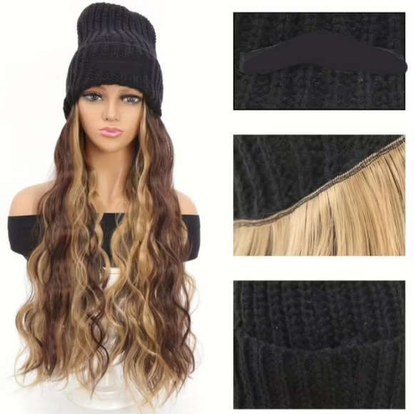 Beanie Hat Wig - Picture 3 of 5